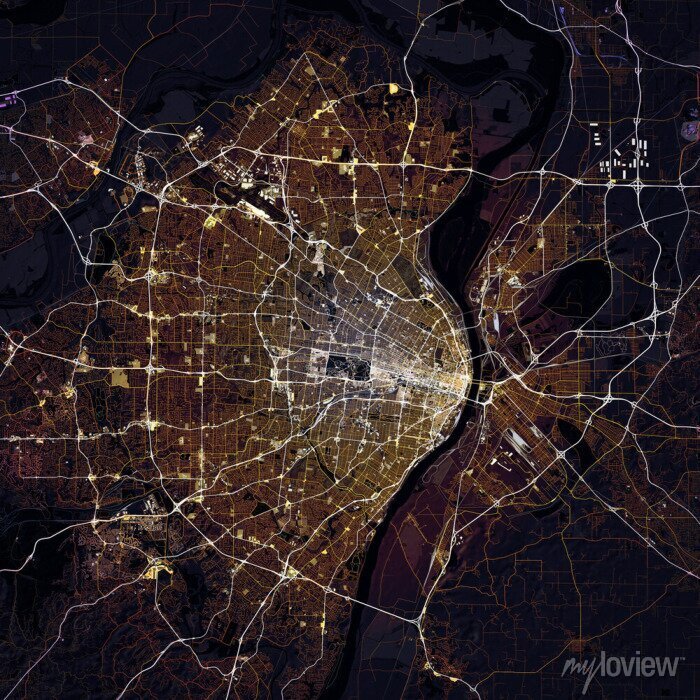 Sector 314 Satellite Night Map
